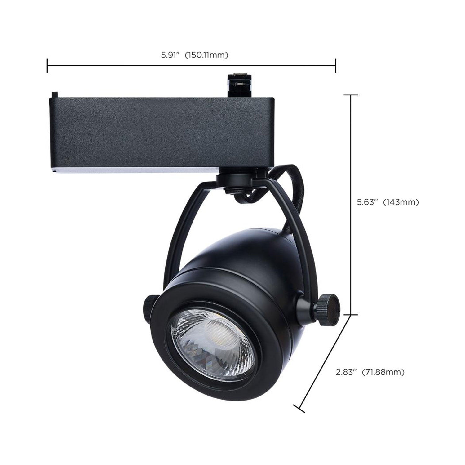 Starfish LED Track Head - line drawing.