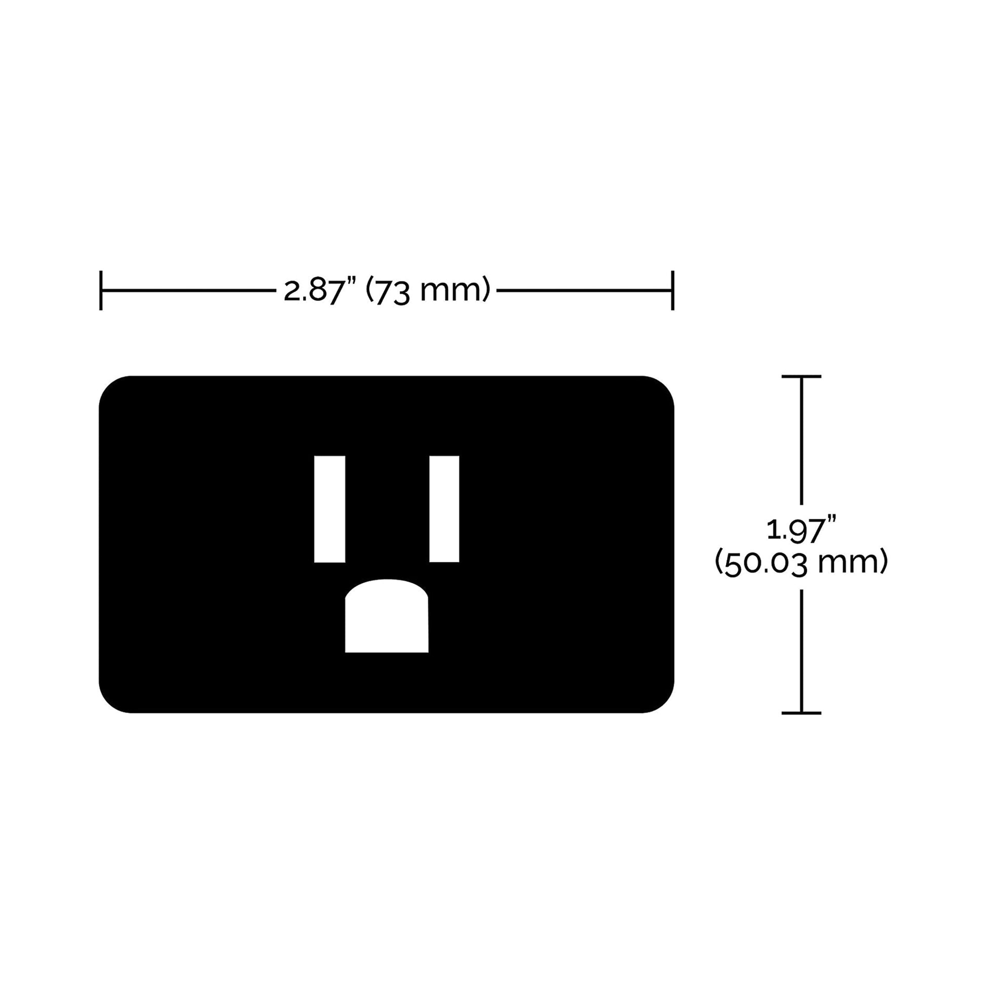 Starfish WiFi Smart Plug-in Outlet - line drawing.