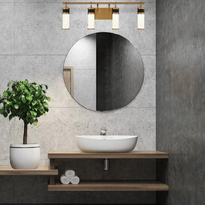 Abel LED Vanity Wall Light in bathroom.