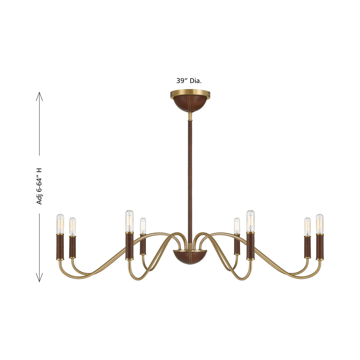 Abeline Chandelier - line drawing.