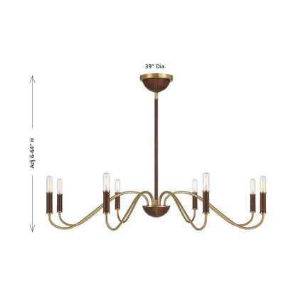 Abeline Chandelier - line drawing.