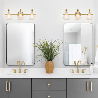 Adams Bath Vanity Light in bathroom.