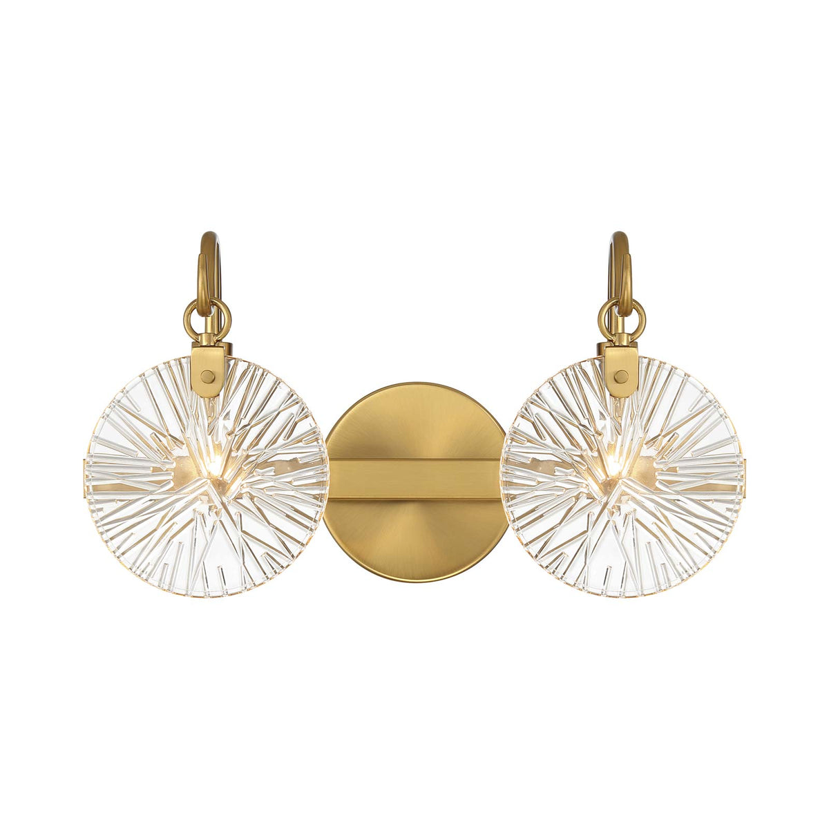 Addison Bath Vanity Light in Warm Brass (2-Light).