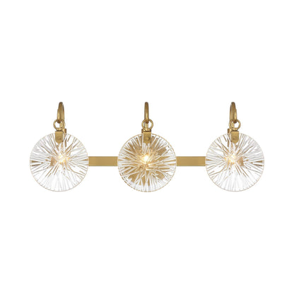 Addison Bath Vanity Light in Warm Brass (3-Light).