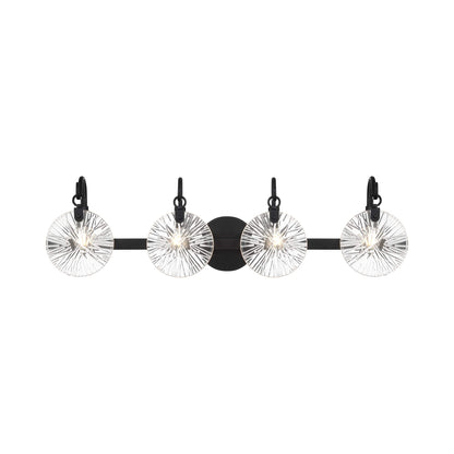 Addison Bath Vanity Light in Matte Black (4-Light).