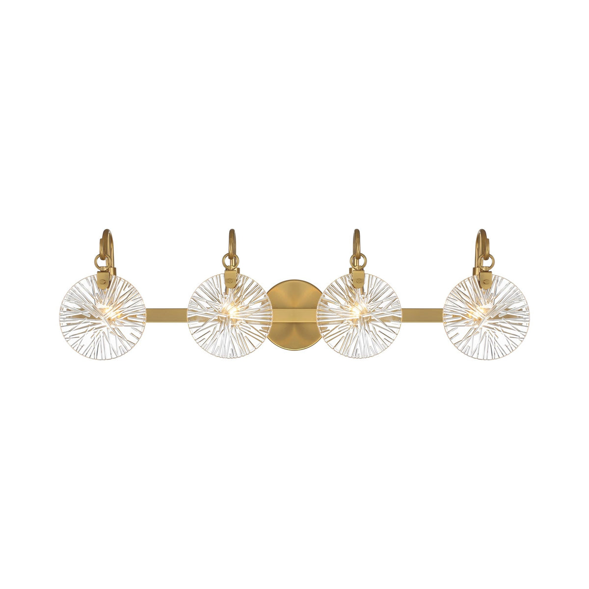 Addison Bath Vanity Light in Warm Brass (4-Light).