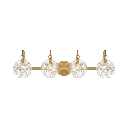 Addison Bath Vanity Light in Warm Brass (4-Light).