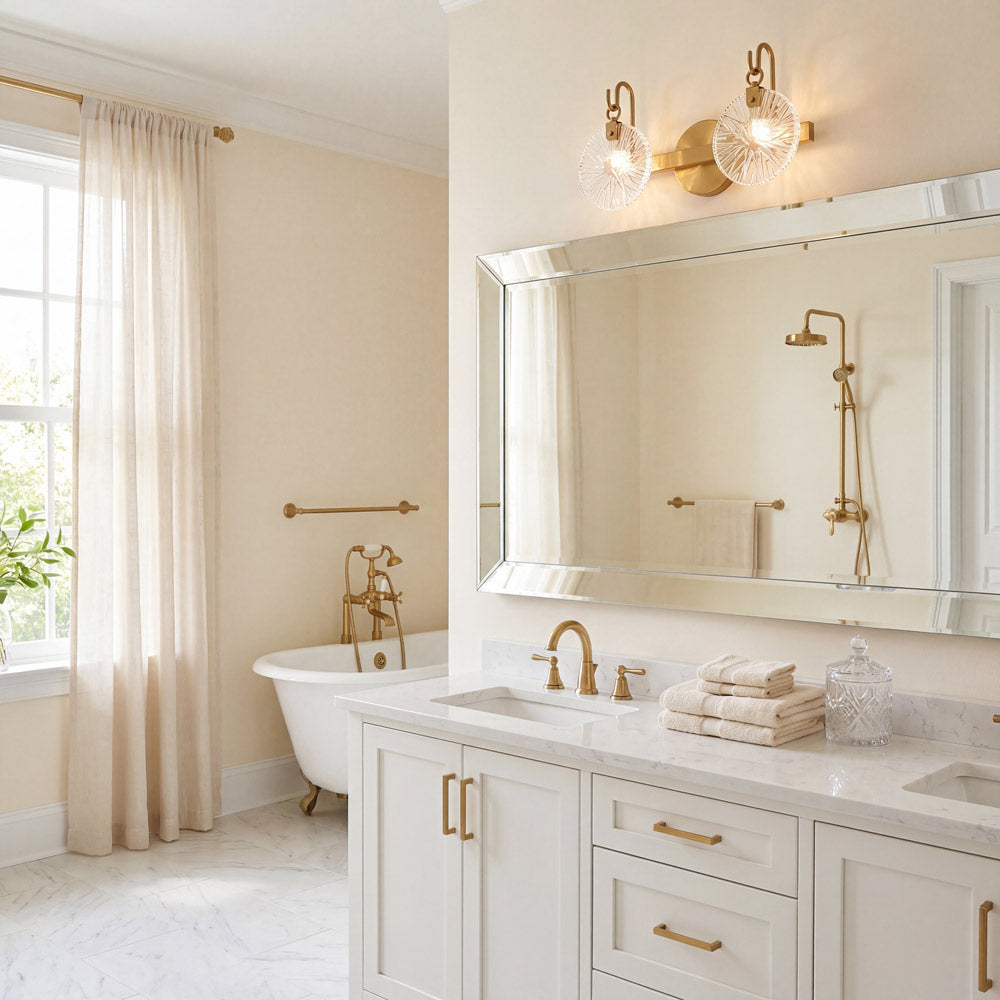 Addison Bath Vanity Light in bathroom.