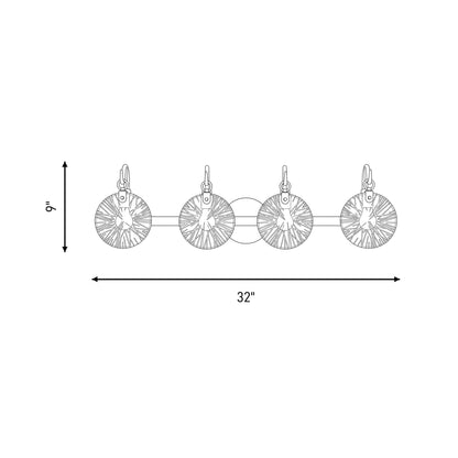 Addison Bath Vanity Light - line drawing.