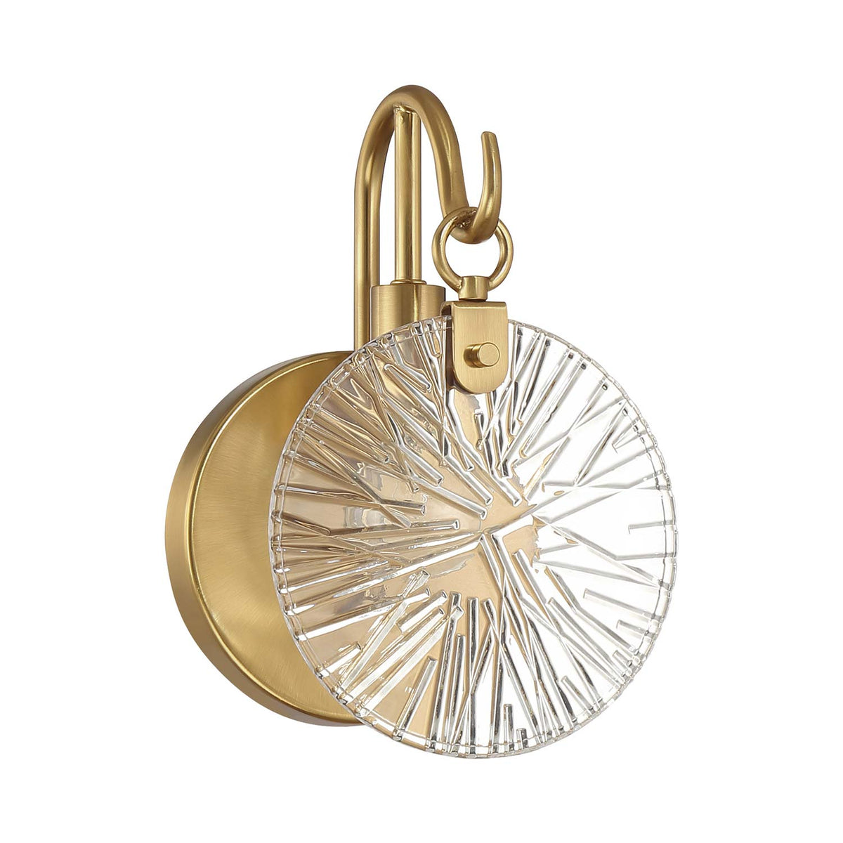 Addison Bath Wall Light in Warm Brass.