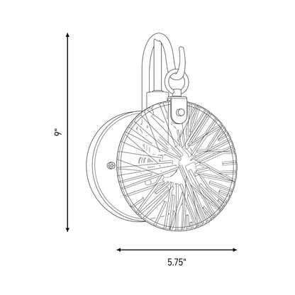 Addison Bath Wall Light - line drawing.