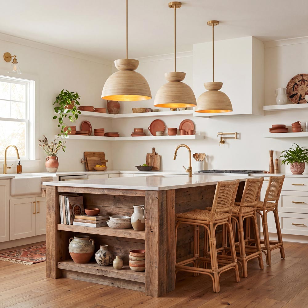 Agave Pendant Light in kitchen.