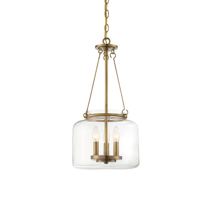 Akron Pendant Light in Warm Brass.