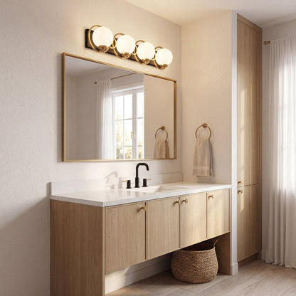 Alhambra Bath Vanity Light in bathroom.