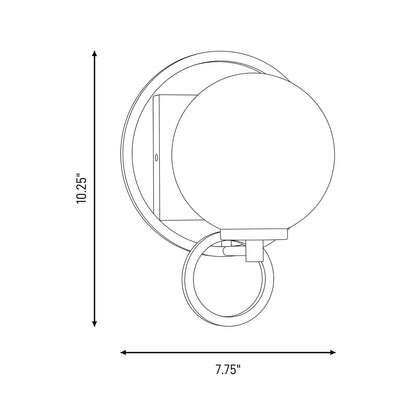 Alhambra Wall Light - line drawing.