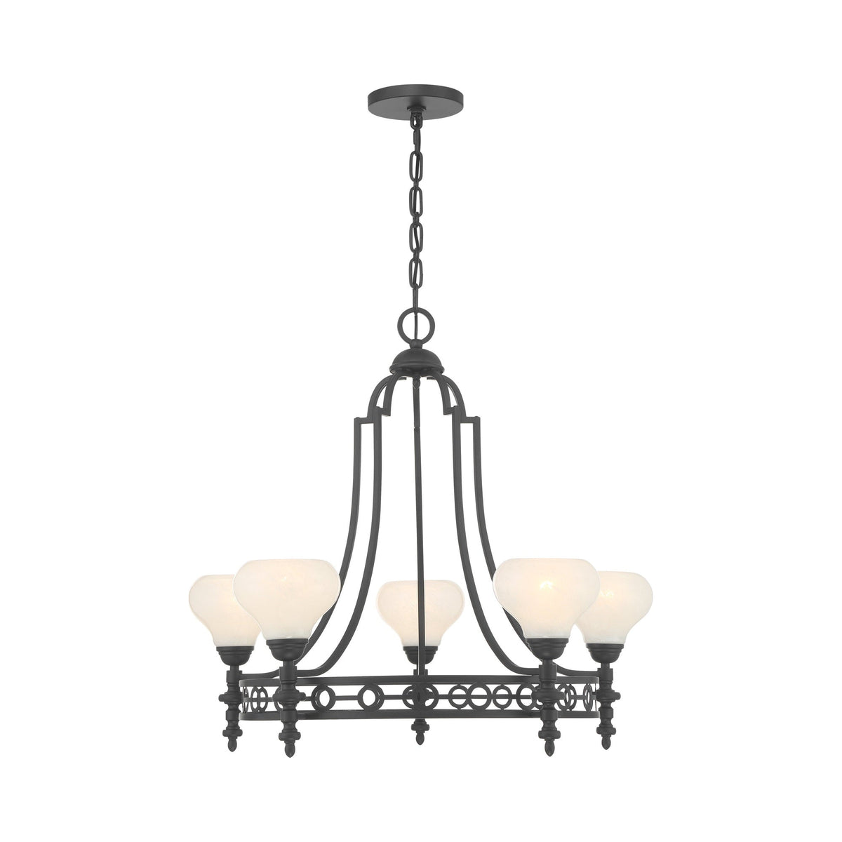 Allston Chandelier in Matte Black (5-Light).