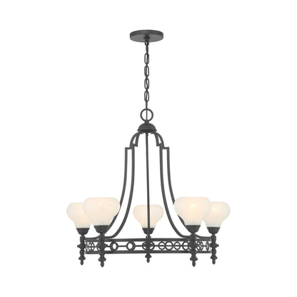 Allston Chandelier in Matte Black (5-Light).