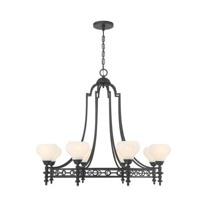 Allston Chandelier in Matte Black (8-Light).