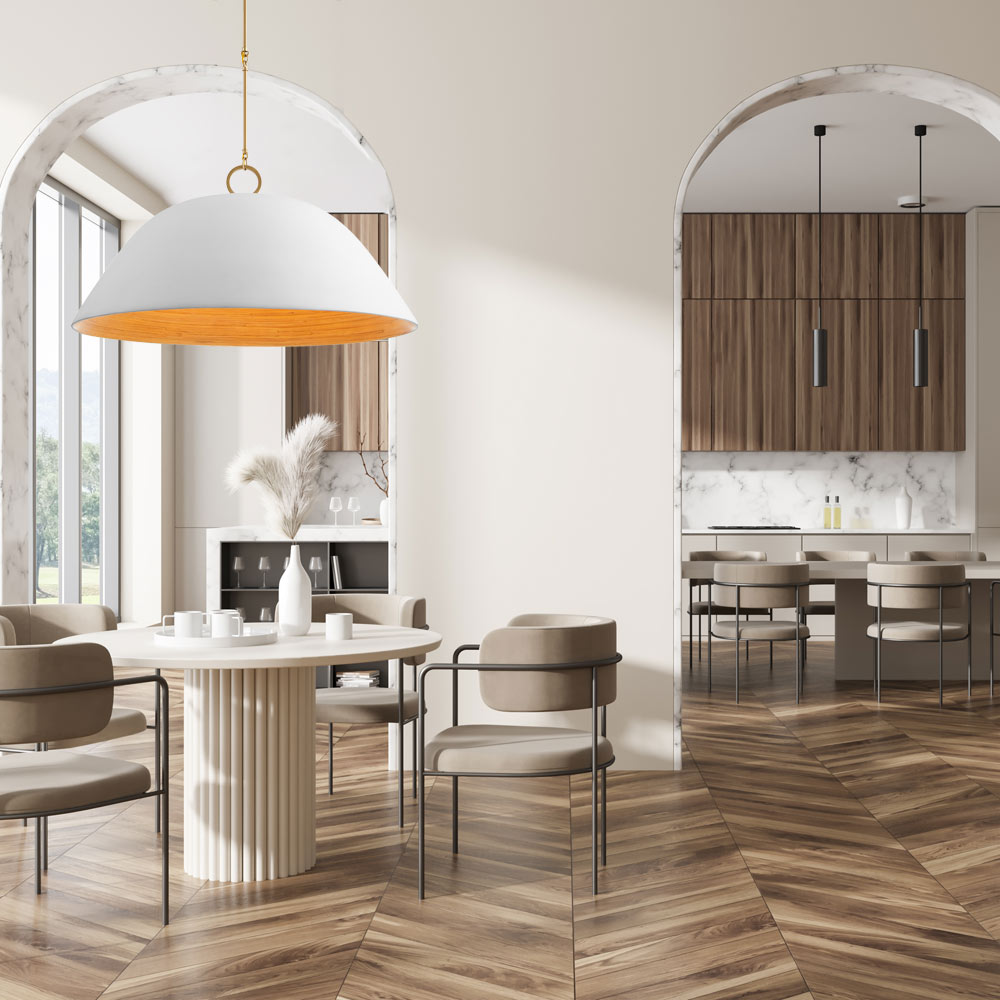 Alta Pendant Light in living room.