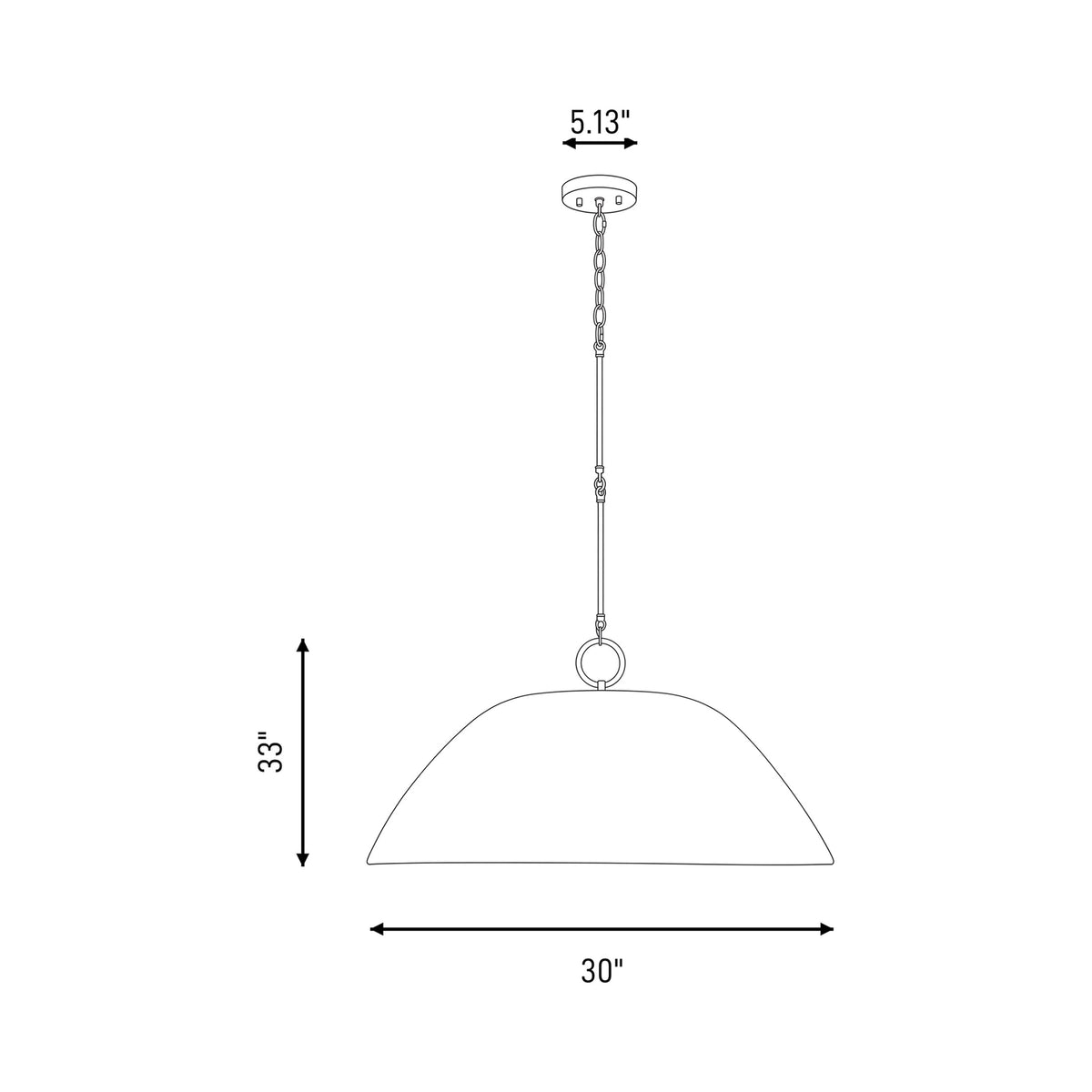 Alta Pendant Light - line drawing.