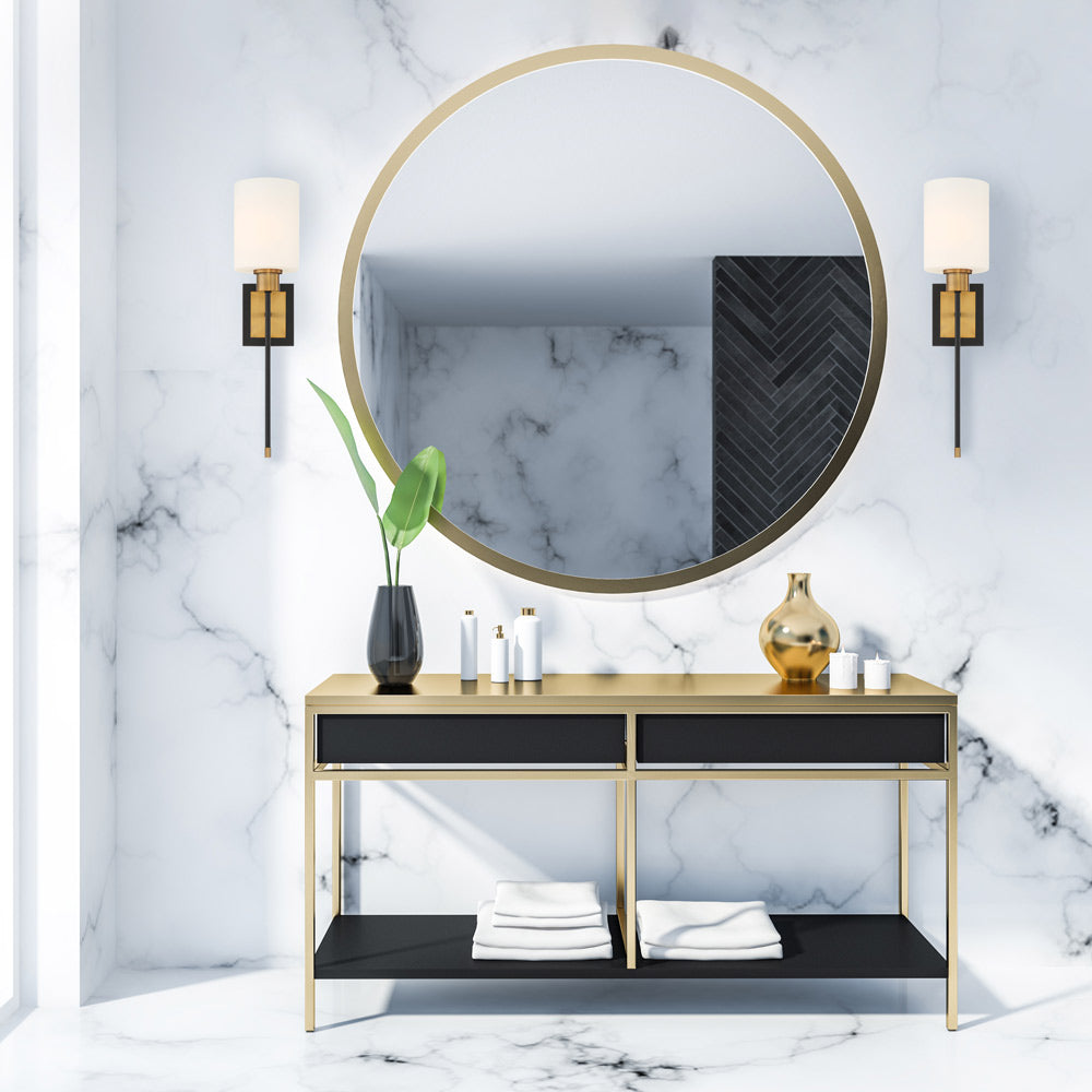 Alvara Wall Light in bathroom.