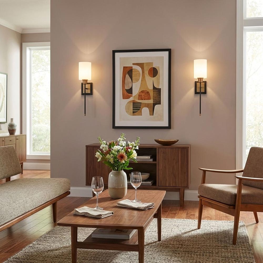 Alvara Wall Light in living room.