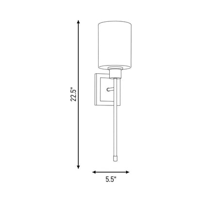 Alvara Wall Light - line drawing.