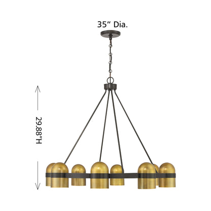 Andover Chandelier - line drawing.