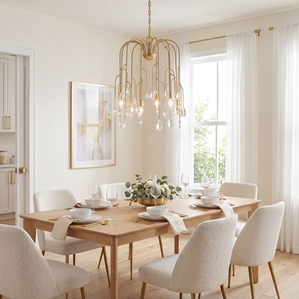 Anholt Chandelier in dining room.