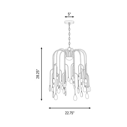 Anholt Chandelier - line drawing.