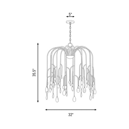 Anholt Chandelier - line drawing.
