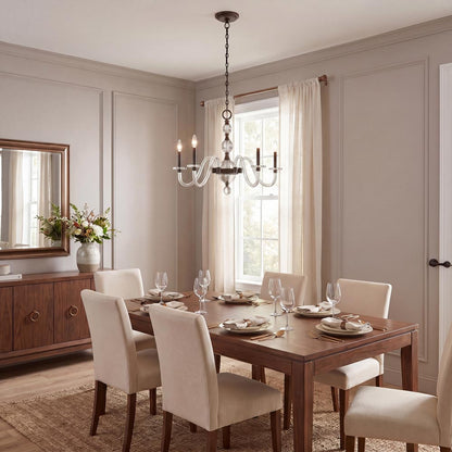 Aragon Chandelier in dining room.