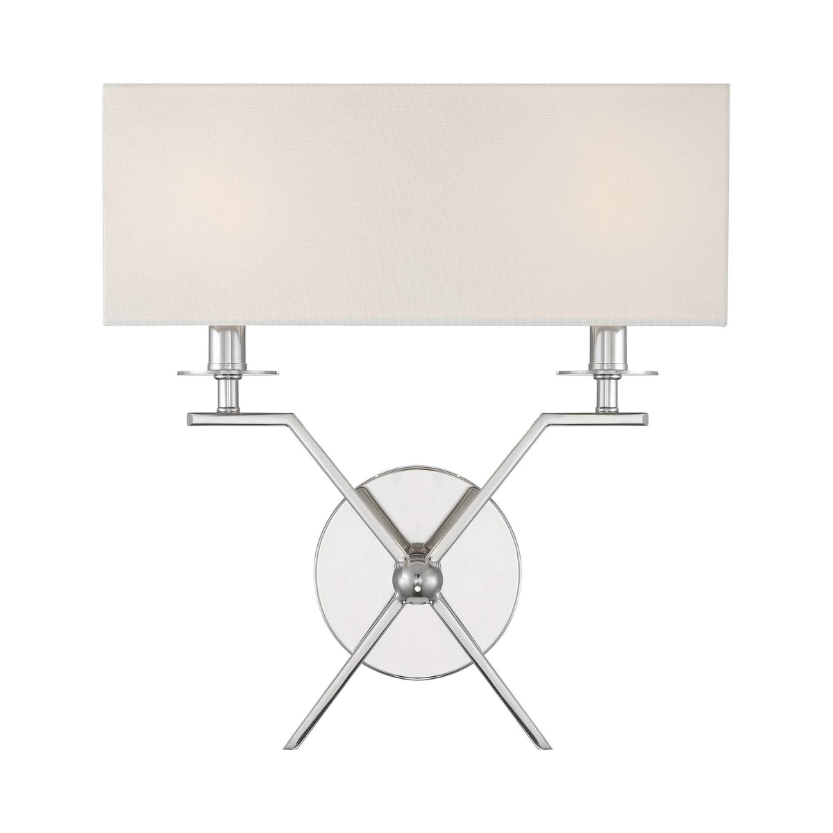Arondale Wall Light in Polished Nickel.