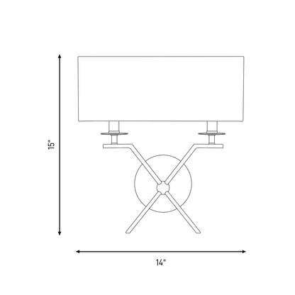 Arondale Wall Light - line drawing.