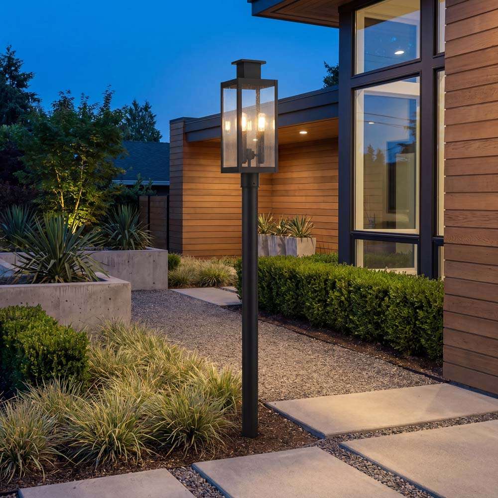 Ascott Outdoor Post Light in Outside Area.