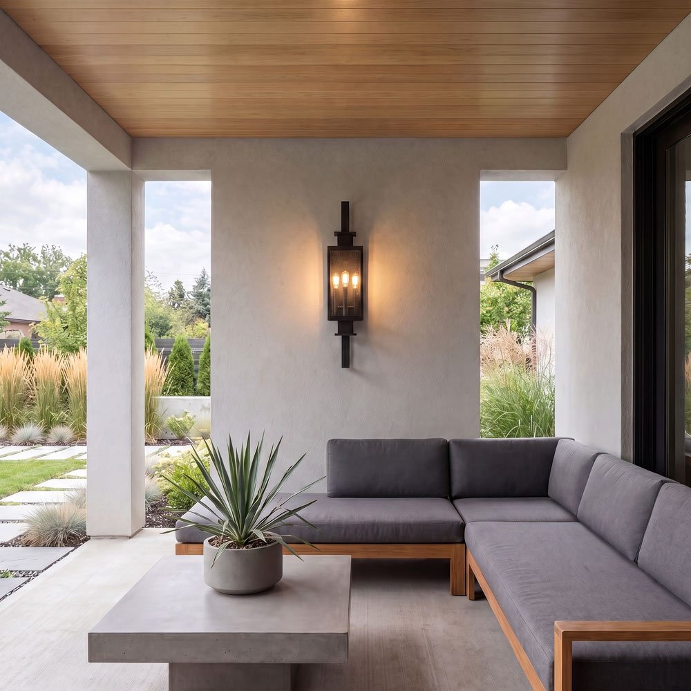 Ascott Outdoor Wall Light in Outside Area.