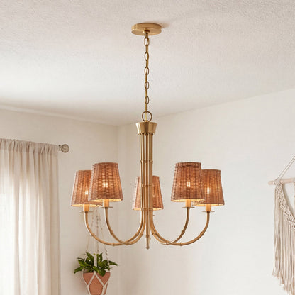 Ashbury Chandelier in living room.