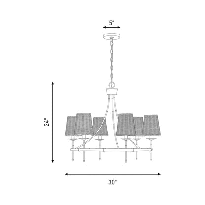 Ashbury Chandelier - line drawing.