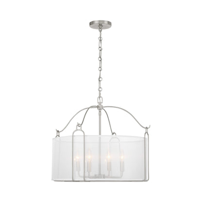 Ashlay Pendant Light in Satin Nickel.
