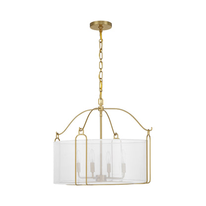 Ashlay Pendant Light in Warm Brass.