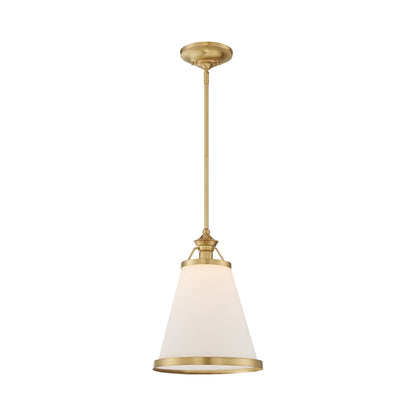 Ashmont Pendant Light in Warm Brass Lustre.