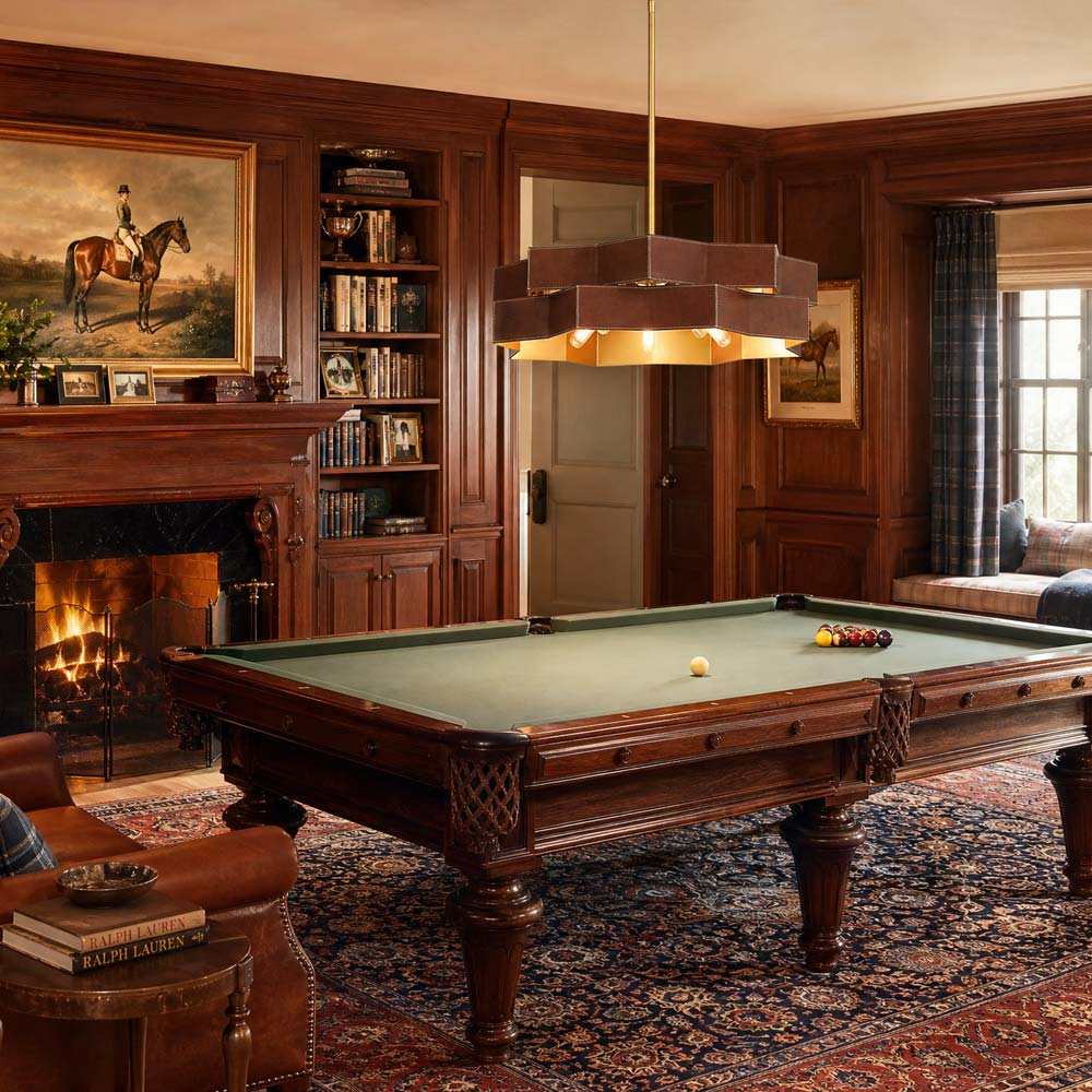 Atherton Pendant Light in billiard room.