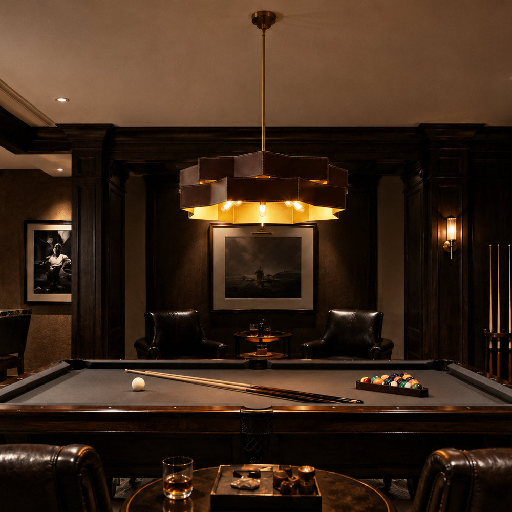 Atherton Pendant Light in billiard room.