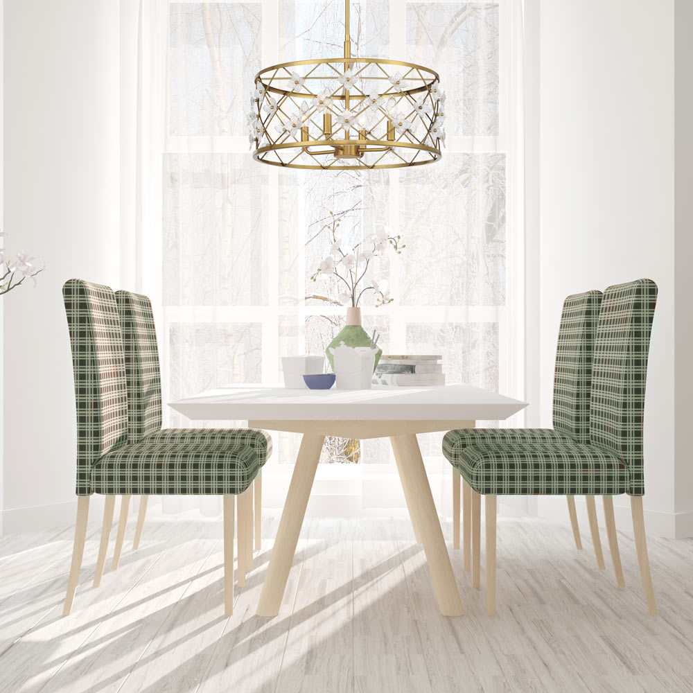 Bailey Convertible Semi Flush Mount Ceiling Light in living room.