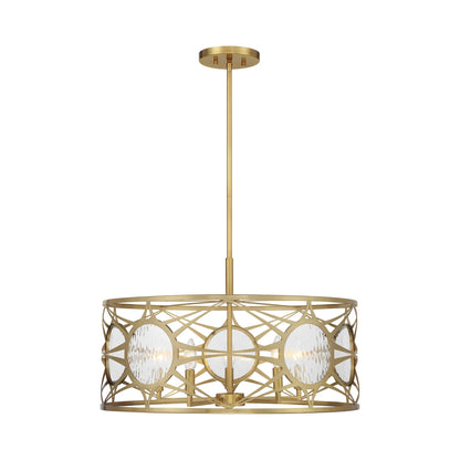 Balfour Convertible Semi Flush Mount Ceiling Light in Warm Brass.