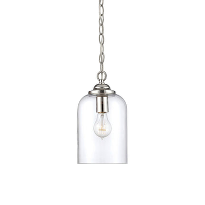 Bally Pendant Light in Polished Nickel.