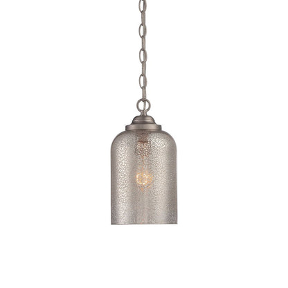 Bally Pendant Light in Satin Nickel.