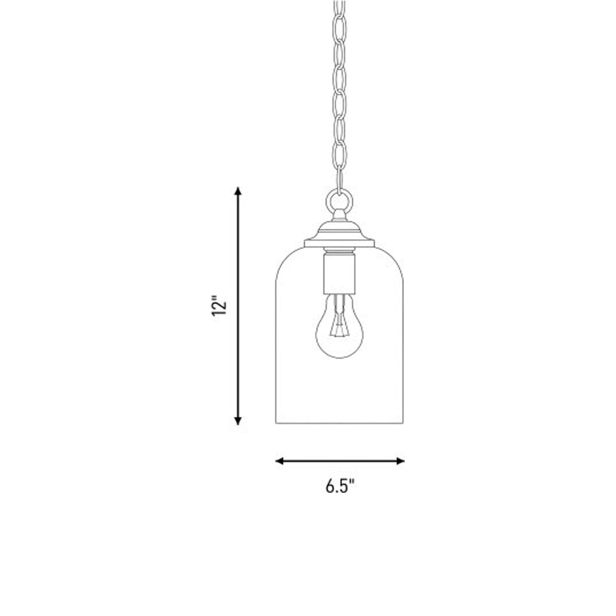 Bally Pendant Light - line drawing.