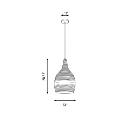 Balsam Pendant Light - line drawing.