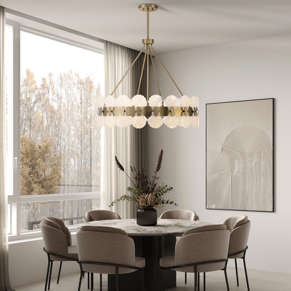 Bancroft Chandelier in dining room.